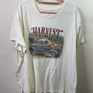 Maurices Cream Harvest Market Graphic Tee with Blue Truck